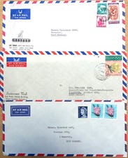 Indie Pakistan Tajwan 5 x listy firmowe n. Hanower 1969 Azja (16_5)