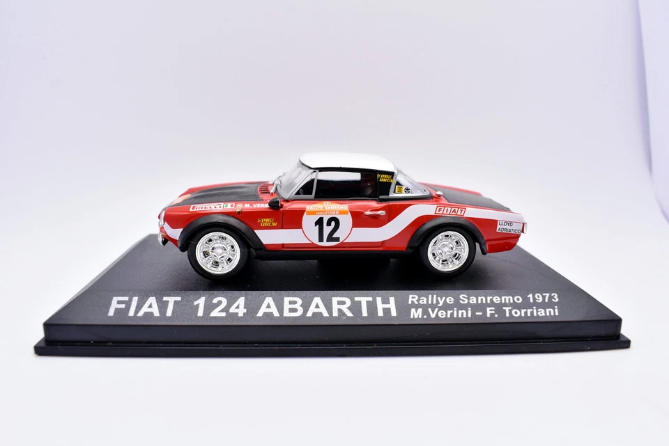 Modellino auto rally scala 1:43 Fiat 124 Abarth IXO diecast modellismo statico - Immagine 3 di 4