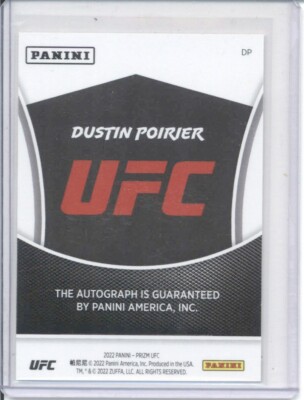 2022 Panini DUSTIN POIRIER Signed UFC Fighting on Card Auto