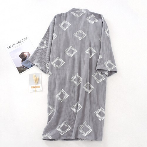 Japanische Baumwolle Yukata Pyjama Kimono Morgenmantel Bademantel Nachtwäsche Loungewear Unisex - Bild 8 von 15