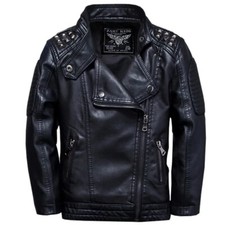 Children's Leather Jackets New Spring Autumn Leather Jacket Fashion Kids Coats