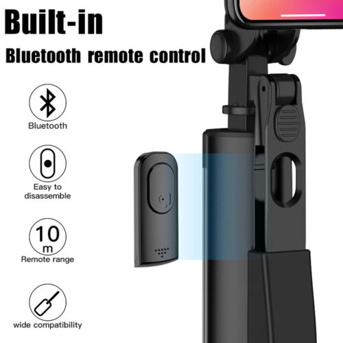 Gimbal Stabilizer Bluetooth Remote Foldable Selfie Stick Tripod Monopod w/LED US - Picture 7 of 23