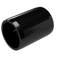 1/2" External PVC Coupling, Black (10-PK) FORMUFIT Furniture Grade, Made in USA