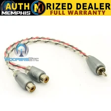 MEMPHIS ETPYF 1-MALE 2-FEMALE Y-RCA WIRE CABLE SPLITTER FOR AMPLIFIER CROSSOVER