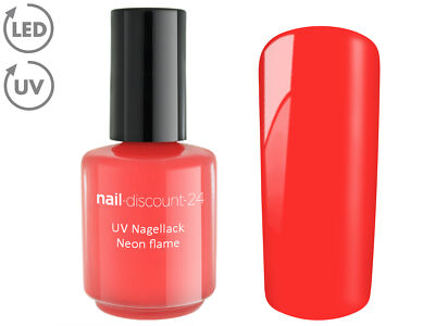 UV Polishgel NEON FLAME 15ml Design Nagel Lack Soak Off LED Gel Farb Nail Rot
