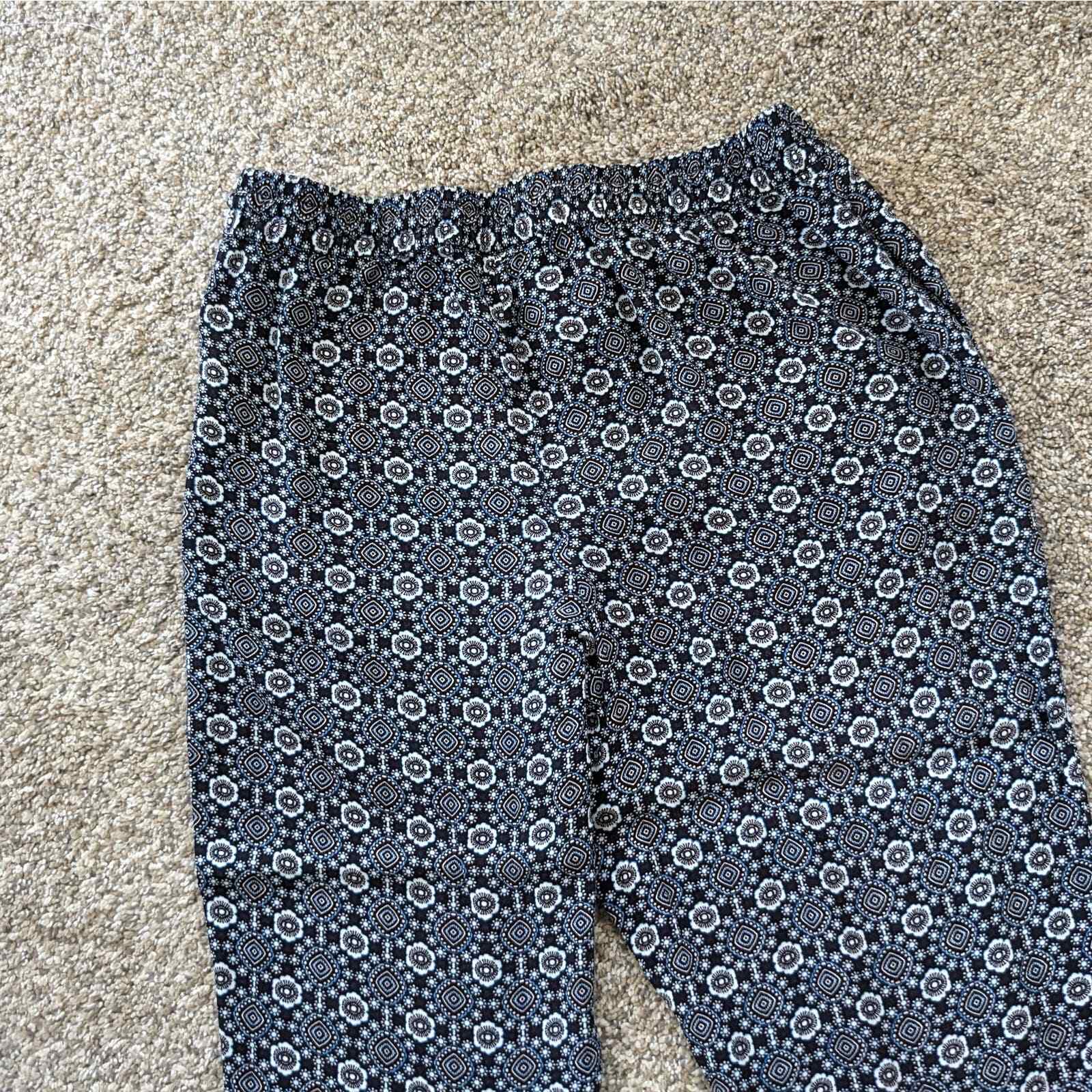 Talbots Petites Patterned Drawstring Pants Sz. MP - image 6