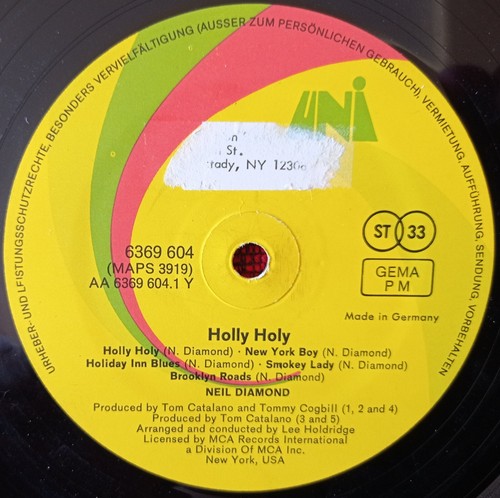 NEIL DIAMOND ** Holly Holy ** ORIGINAL 1970 GERMANY GATEFOLD LP - Picture 3 of 5