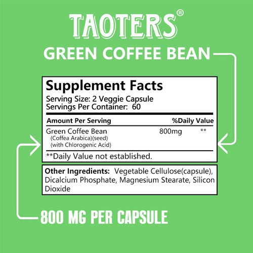 Green Coffee Bean With GCA Best Pure Extract Weight Management Loss Fat Burner - Picture 11 of 14