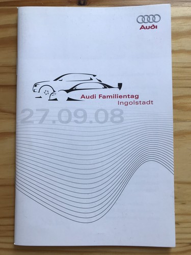 orig. AUDI Broschur Familientag 2008 Motorsport Fußball Eishockey