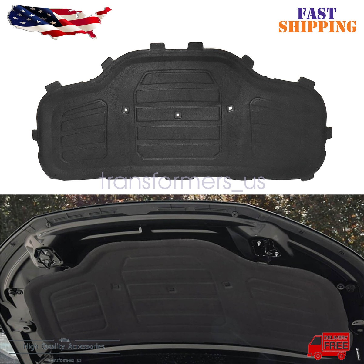 For 2018-2024 Audi Q5 SQ5 Front Hood Bonnet Sound Insulator Cover
