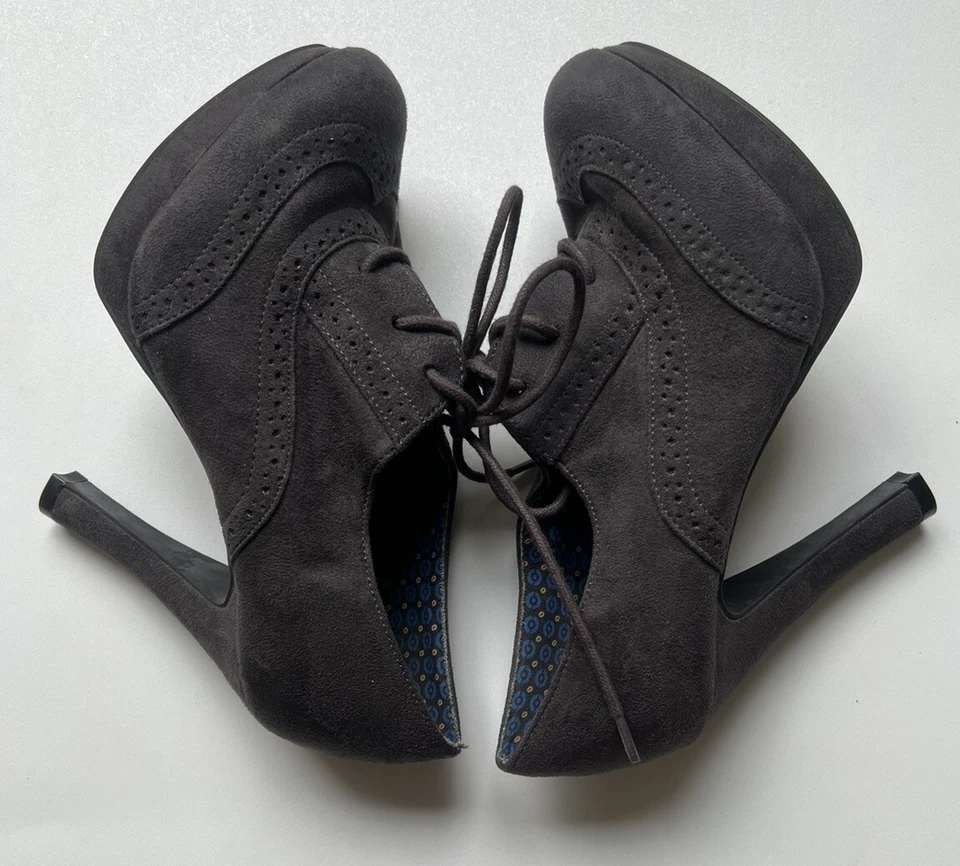 "Botines al tobillo Fioni gris bomba 4,5"" tacón punta cerrada talla 7 para mujer" Foto 4 de 4