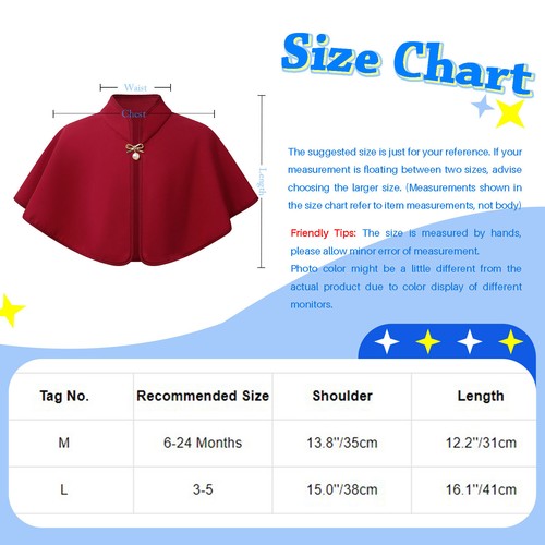 Kids Girls Cardigan Big Pearl Pendant Capes Flower Girl Shawl Wrap Birthday - Picture 16 of 62