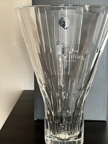 Waterford Aurora 11” Vase Lead Crystal Vintage  W/ Boxing 🔥