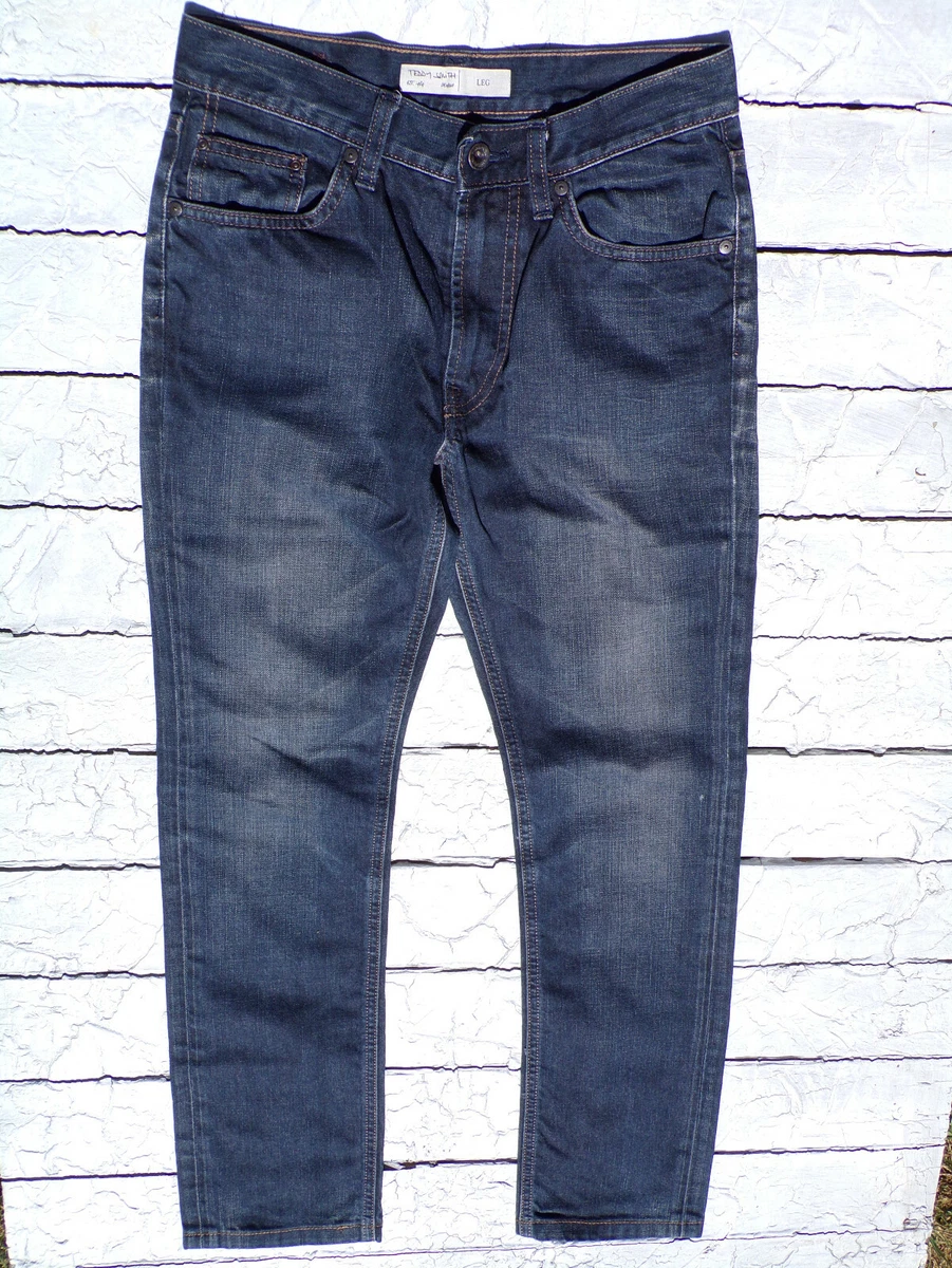 TEDDY SMITH LEG LADIES JEANS PANTS SIZE 34 36 or GIRL 16 YEARS OLD TBE BLUE