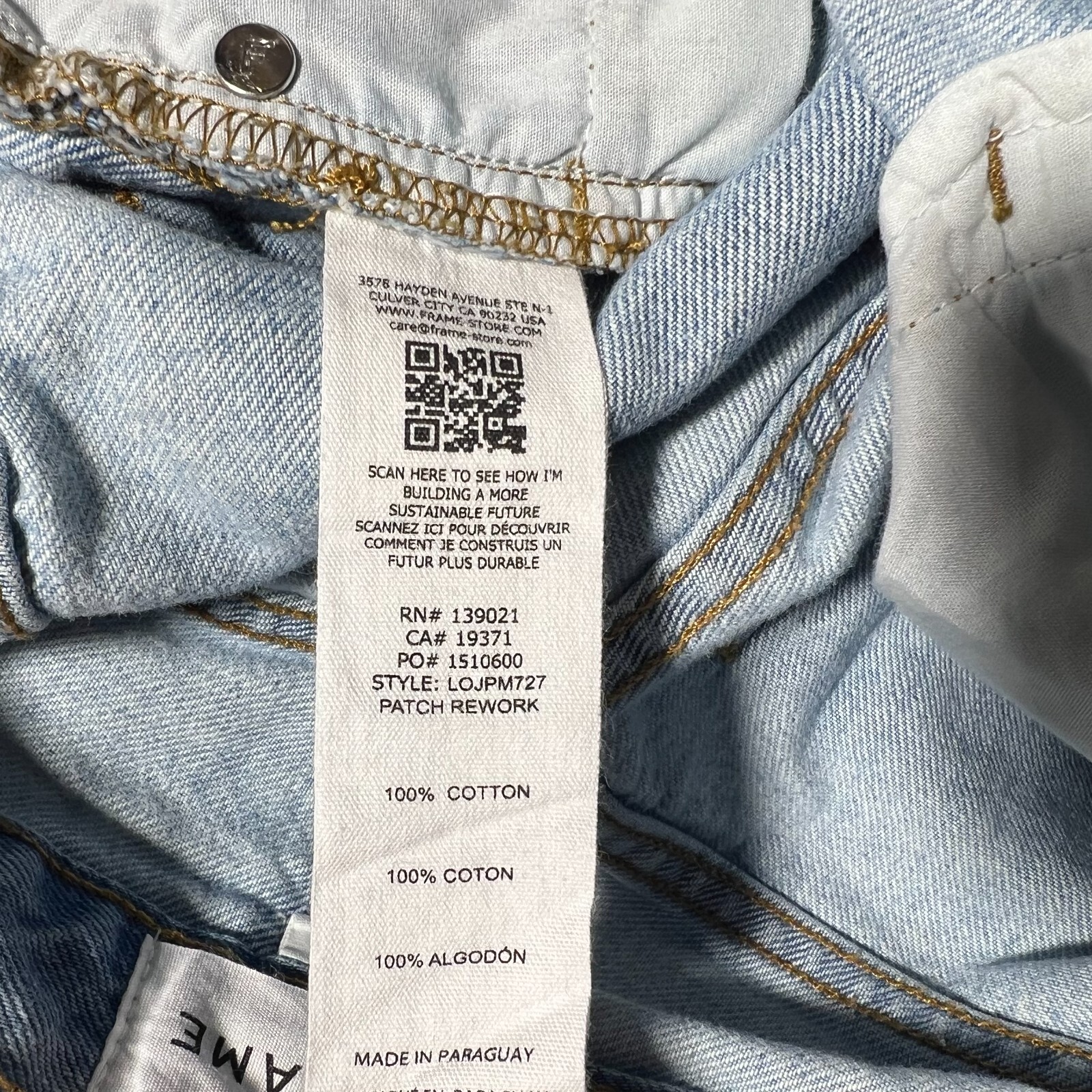 Frame Le Original Patch Work Distressed High Rise… - image 10