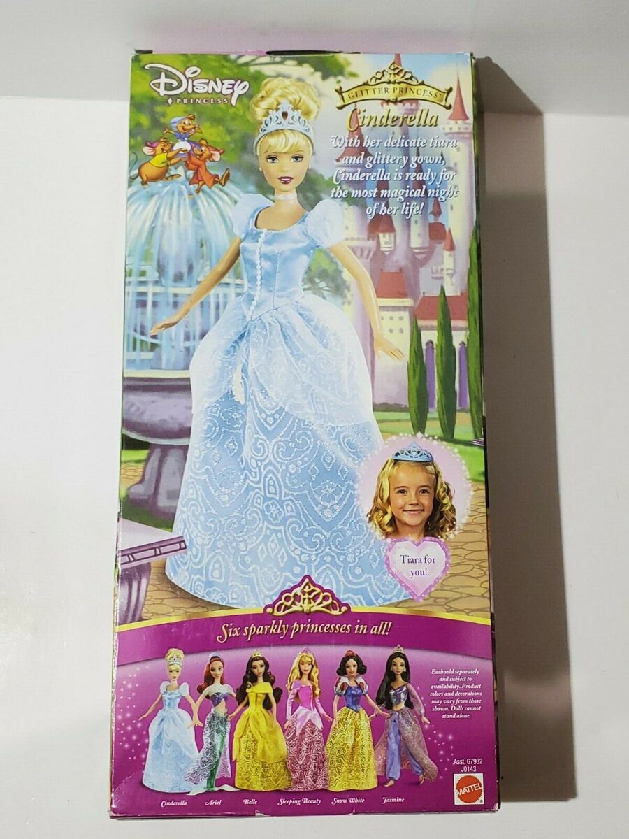 Mattel Disney Glitter Princess Cinderella Doll With Tiara Mattel Disney Glitter Princess Cinderella Doll With Tiara