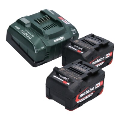Metabo Basis Set 2x Li-Power Akkupack 18 V 4,0 Ah CAS Li-Ion + ASC 145 Ladegerät