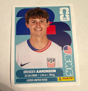 Panini FIFA World Cup 2026 Brenden Aaronson USA 17 Player Portrait Sticker