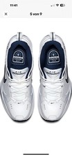 Nike Air Monarch IV Crosstrainer, Waschbar - Weiß Midnight Navy Metallic # NEU