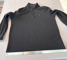 Izod Men's Advanced Performance Sport Flex Fleece Quarter Zip Black Pullover