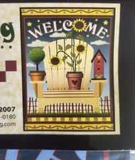 Jeremiah Bee-Line Garden Flag "Welcome" Adirondack Chair 12-1/2"x18" New In Bag