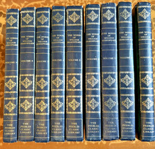 William Shakespeare 9 Volumes Peebles Classic Library Uniform Decorative Vintage