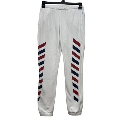 Grayson Threads Apres Ski Joggers XS White Stripe Sweatpants Women