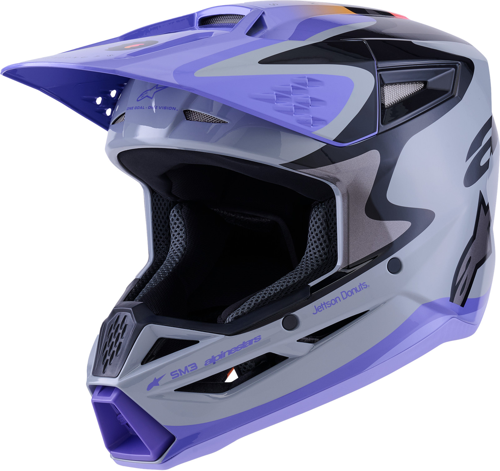 Jettson Sm3 Helmet Gry/Purp/Blk Glossy For Xl