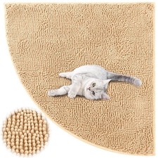 Corner Cat Litter Mat 31"x 31" Kitty Litter Box Trapping Mat Large Waterproof