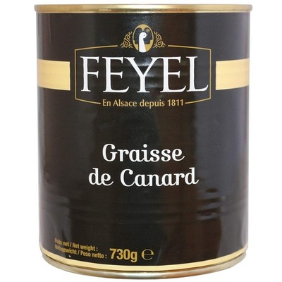 FEYEL Entenfett 3 Dosen à 730 g MHD 08/2028 + REZEPT Confit de Canard