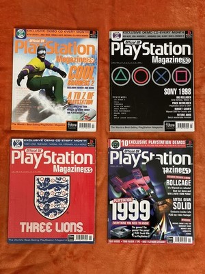 4x Official UK PlayStation Magazine 1998-1999 Issue 29, 30, 33, 41 Cool Boarders