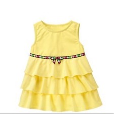 Gymboree Tea for Two Tiered Tunic Colorful Waistband Sleeveles Party Outfit Sz 6