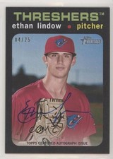 2020 Topps Heritage Minor League Edition Real One 4/25 Ethan Lindow Auto 5w7