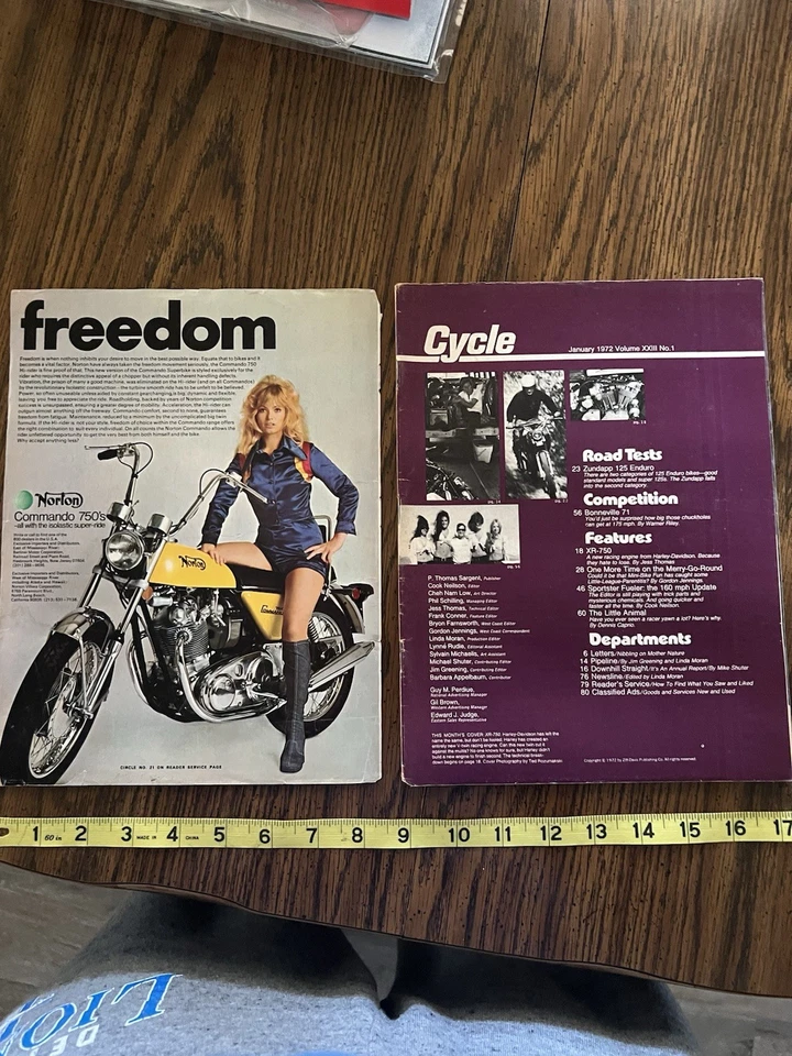 Lot Of Five Motorcycle Magazines 1963-1972 Cycle World And Cycle - Image 4 of 4