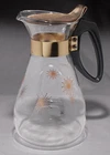 Vtg Pyrex Atomic Star Coffee Carafe With Lid, 3608 MADE IN USA, 2- 6 cups