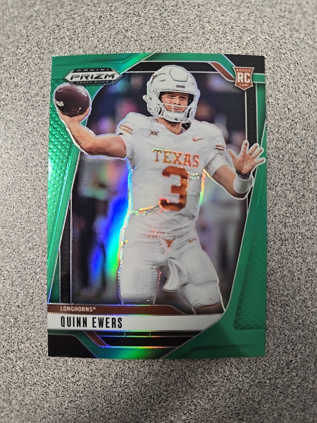 2025 Prizm Draft Picks QUINN EWERS Rookie Green Prizm #126 Texas