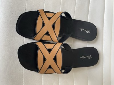 Meraki Women's Black And Tan Sandals Size 7 - New