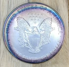 2006 American Silver Eagle Rainbow Toned Bullion Uncirculated Coin 1 oz.