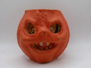 Vintage paper Mache Jack O Lantern Halloween
