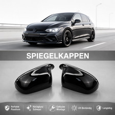 Paar glanzschwarze Spiegelblenden für Linkslenker Audi A4 B8 A3 8P A5 8T