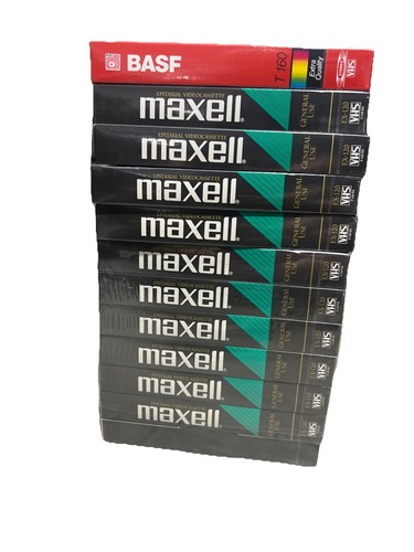 11 NEW Maxell EX 120 VHS Tapes + Bonus BASF T160  Extra Quality, Vhs