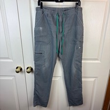 Men's FIGS Cairo Cargo Scrub Pants Gray Medium M Medical