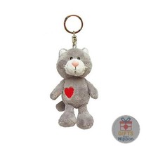 NICI Niki Gray Cat Plush Keyring 10cm New Soft Toy Charm