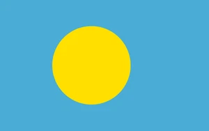 Palau Flag Self Adhesive Vinyl Sticker