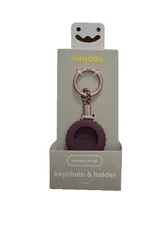 Apple Air Tag Soft Silicone Cover Key Ring AirTag Protective Case New. Purple