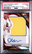 PSA 7 - DERIK QUEEN Auto 2024 Bowman U Best Prospect Jumbo Relic WORN Patch RPA