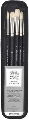 Winsor & Newton ''Artists'' Schweineölpinsel (5er Pack), schwarz, groß