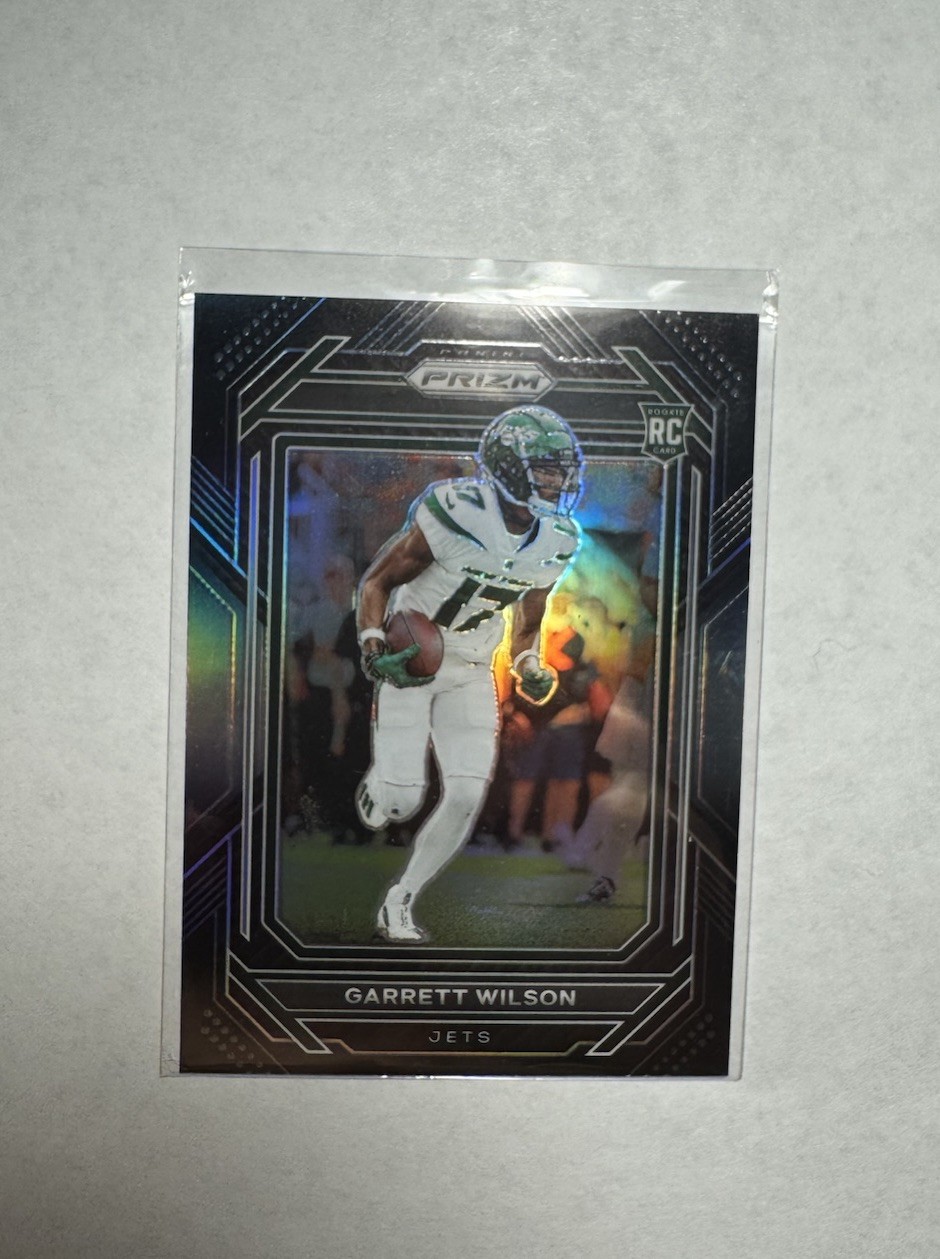 2022 Panini Chronicles Prizm Black Garrett Wilson Rookie RC Card Silver Prizm SP