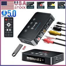 NFC Bluetooth 5.0 Transmitter Receiver Audio Adapter 3 IN 1 Home Stereo FM AUX