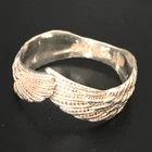 Vintage Ring MARKED 925 STERLING SILVER Size 9.5 Feather Wings Band  lot y